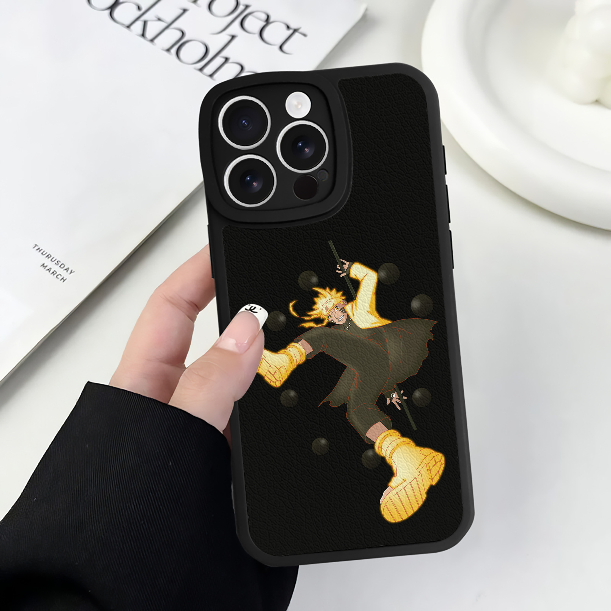 （画像用） NARUTO -ナルト- うずまき ナルト Uzumaki Naruto 【iPhone 16シリーズ対応】シリコンスマホケース（レザー調） 材質：シリコン